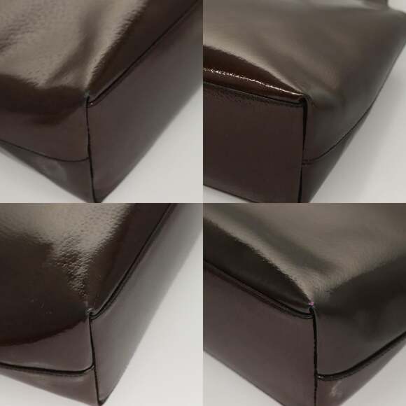 GUCCI Shoulder Bag Enamel Brown Silver 001 2058 001 2058 - Picture 10 of 12